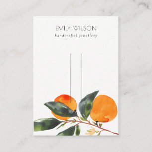 Cute Tropical Boho Mandarin Hairclips Pin Display Business Card