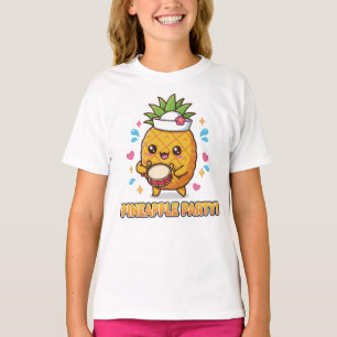 Cute Tropical Cartoon Tee for Kids & Fun-Lovers