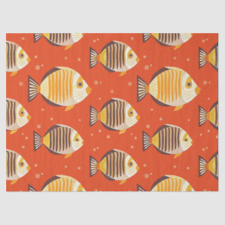 Cute Tropical Fish Pattern  Tissue Paper