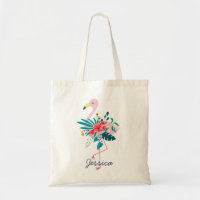 Cute Tropical Floral Flamingo