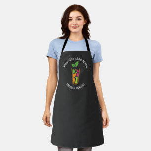 Cute Tropical Fruit Smoothies Fruit Kitchen shop Apron
