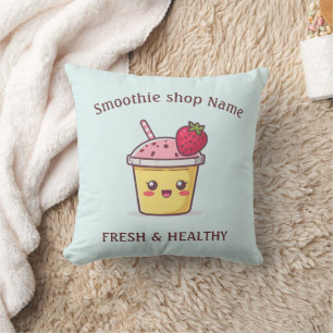 Cute Tropical Fruit Smoothies Fruit Kitchen shop Cushion
