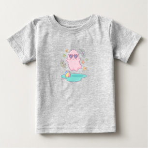 Cute Tropical Ghost Heart Sunglasses Beach T-Shirt
