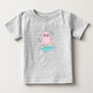 Cute Tropical Ghost Heart Sunglasses Beach T-Shirt