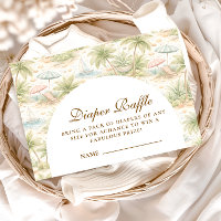 Cute Tropical Nursery Animals Diapper Raffle