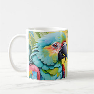 Cute tropical parrot coffee mug