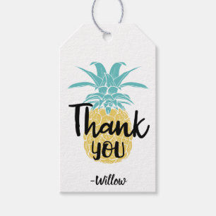 Cute Tropical Pineapple Luau Party Thank You Favou Gift Tags