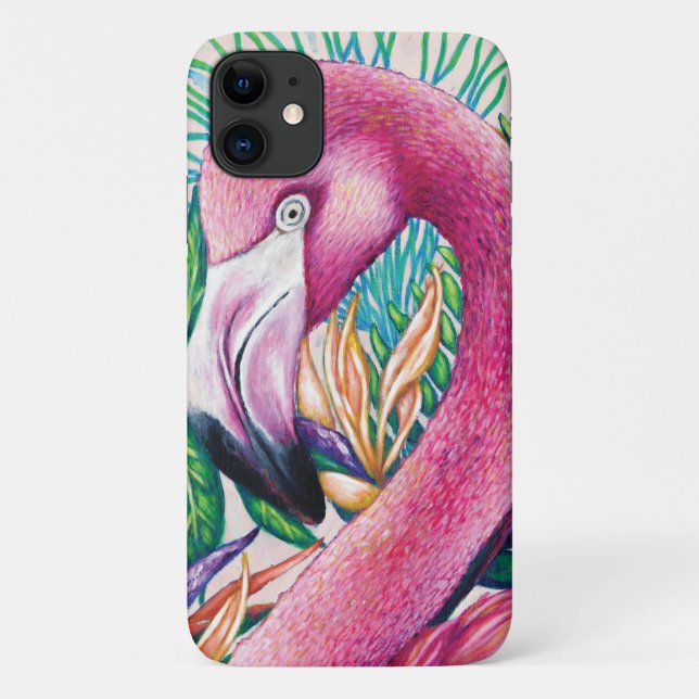 Cute Tropical Pink Flamingo IPhone / IPad Case (Back)