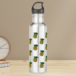 Cute Tropical Summer Fruits Pineapples Pattern 710 Ml Water Bottle