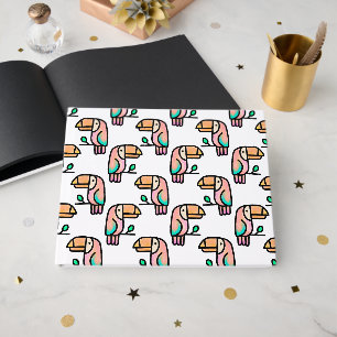 cute tropical toucan bird animal gift for kids guest book