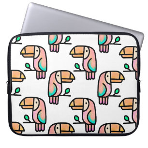 cute tropical toucan bird animal gift for kids laptop sleeve