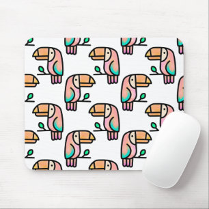 cute tropical toucan bird animal gift for kids mouse pad