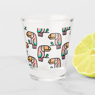 cute tropical toucan bird animal gift for kids shot glass
