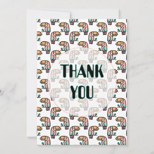 cute tropical toucan bird animal gift for kids thank you card