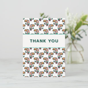 cute tropical toucan bird animal gift for kids thank you card