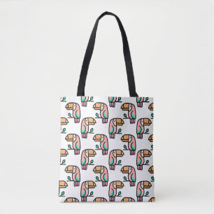cute tropical toucan bird animal gift for kids tote bag