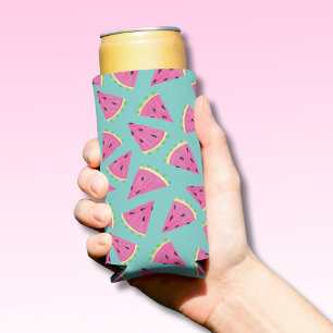 Cute Tropical Watermelon pattern Seltzer Can Cooler