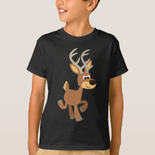 Cute Trotting Cartoon Deer Children T-Shirt