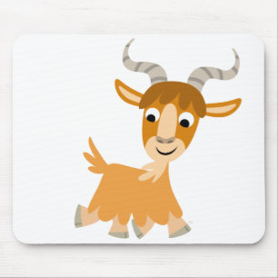 Cute Trotting Cartoon Goat  Mousepad