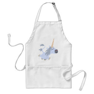 Cute Trotting Cartoon Unicorn Cooking Apron