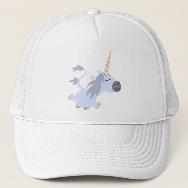 Cute Trotting Cartoon Unicorn Hat (Front)