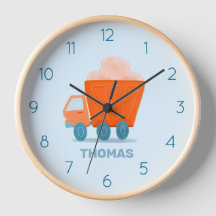 Cute Truck for Boys Room Wall Clock