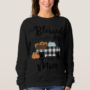 Cute Truck Plaid Pumkins Blessed To Be Called Mum  Sweatshirt