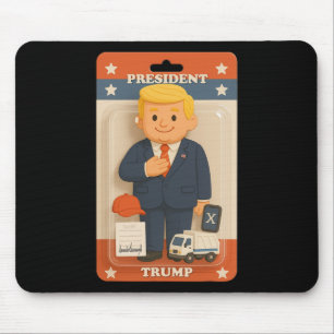 Cute Trump Action Figure Trend Shirt Mouse Pad