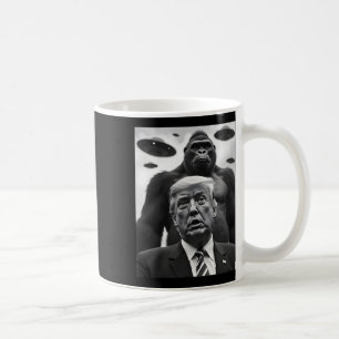 Cute Trump Bigfoot Selfie With Ufos Weird Alien Fu Coffee Mug