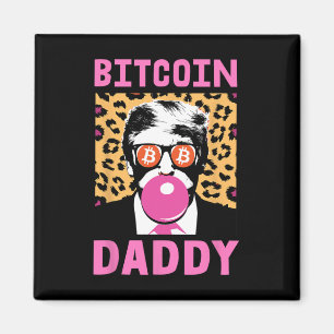 Cute Trump Bitcoin Daddy Crypto Finance Money Crew Magnet