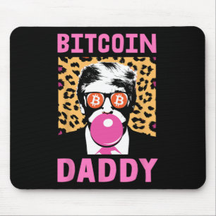 Cute Trump Bitcoin Daddy Crypto Finance Money Crew Mouse Pad