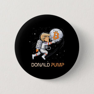 Cute Trump Bitcoin Donald Pump Crypto Bull Preside 6 Cm Round Badge