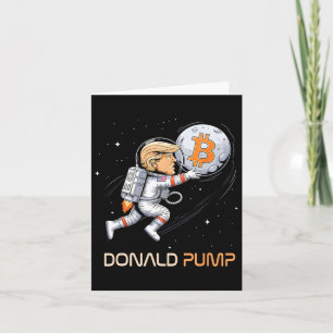 Cute Trump Bitcoin Donald Pump Crypto Bull Preside Card