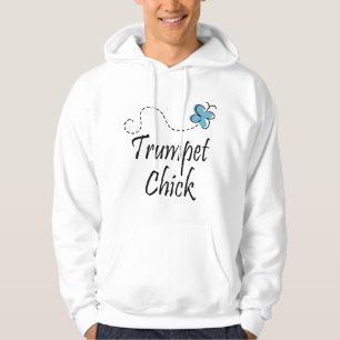 Cute Trumpet Chick Music Hoodie