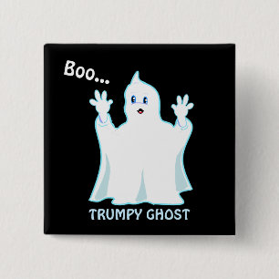 Cute Trumpy Ghost 15 Cm Square Badge