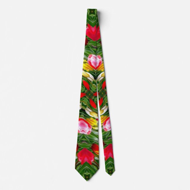 Cute tulip pattern tie (Front)
