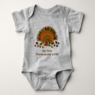 Cute Turkey Baby Bodysuit
