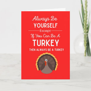 Cute Turkey Cards Funny Humour Humourous Fall Autu