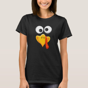 Cute Turkey Face Matching Family Costume Thanksgiv T-Shirt