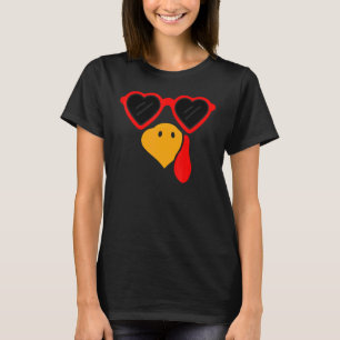 Cute Turkey Face Pilgrim Thanksgiving Costume T-Shirt