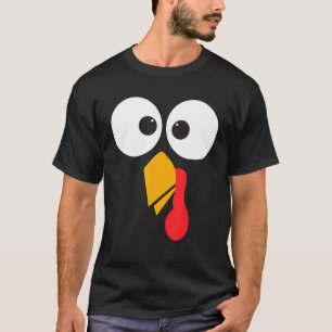 Cute Turkey Face Thanksgiving I'm Thankful Family T-Shirt