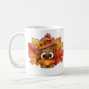 Cute Turkey Fall Thanksgiving Mug Funny Gift