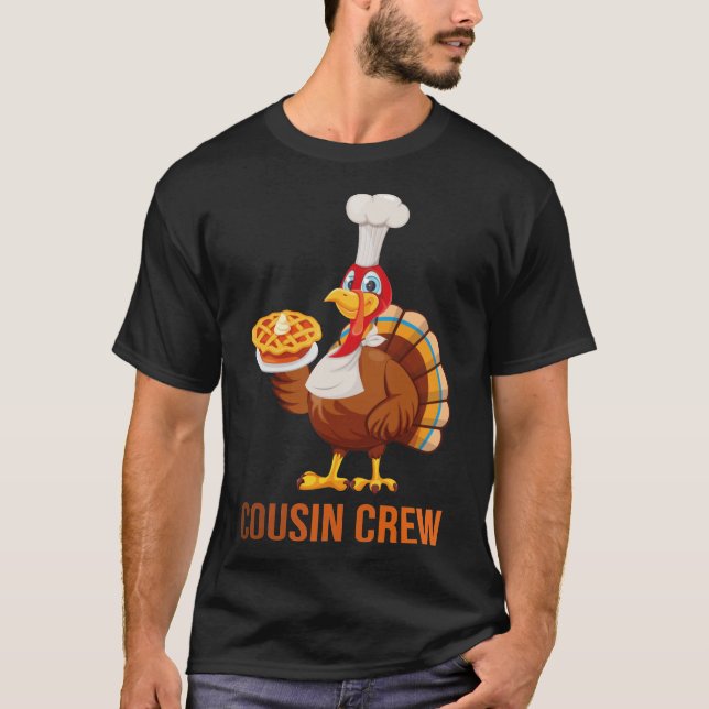 Cute Turkey Matching Thanksgiving Family Pyjamas   T-Shirt (Front)
