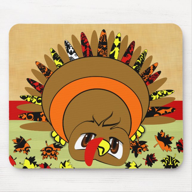 Cute Turkey Mouse Pad (Front)
