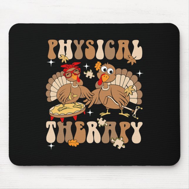 Cute Turkey Physical Therapy Pt Pta Fall Autumn Th Mouse Pad (Front)