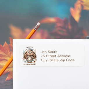 Cute Turkey Return Address Label