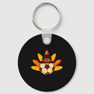 Cute Turkey Soccer Ll For Toddler Soccer Thanksgiv Key Ring
