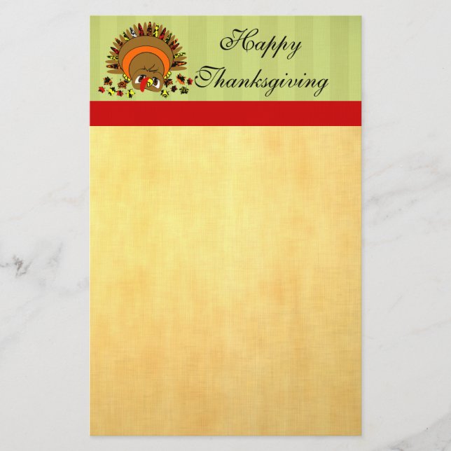 Cute Turkey Stationery (Front)