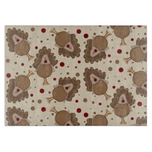 Cute Turkey Thanksgiving Cutting Board