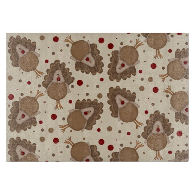 Cute Turkey Thanksgiving  Cutting Board (Front)